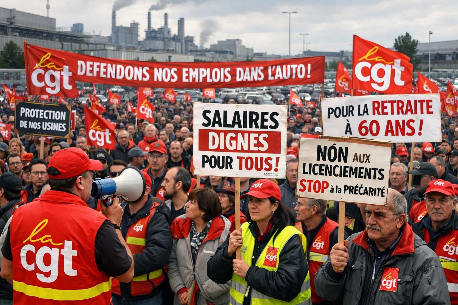 la filière automobile de l'aire urbaine est en danger, menaçant des milliers d'emplois. la cgt se mobilise pour défendre les travailleurs et préserver ces emplois cruciaux.